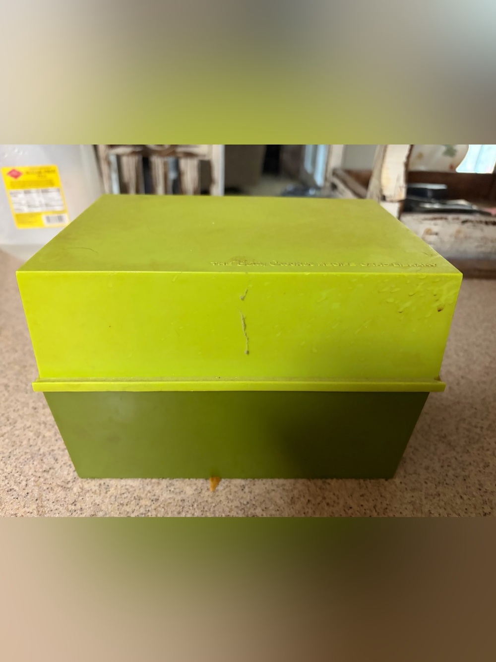 Vintage 70’s Betty Crocker Bright Lime Green Recipe Card Box
